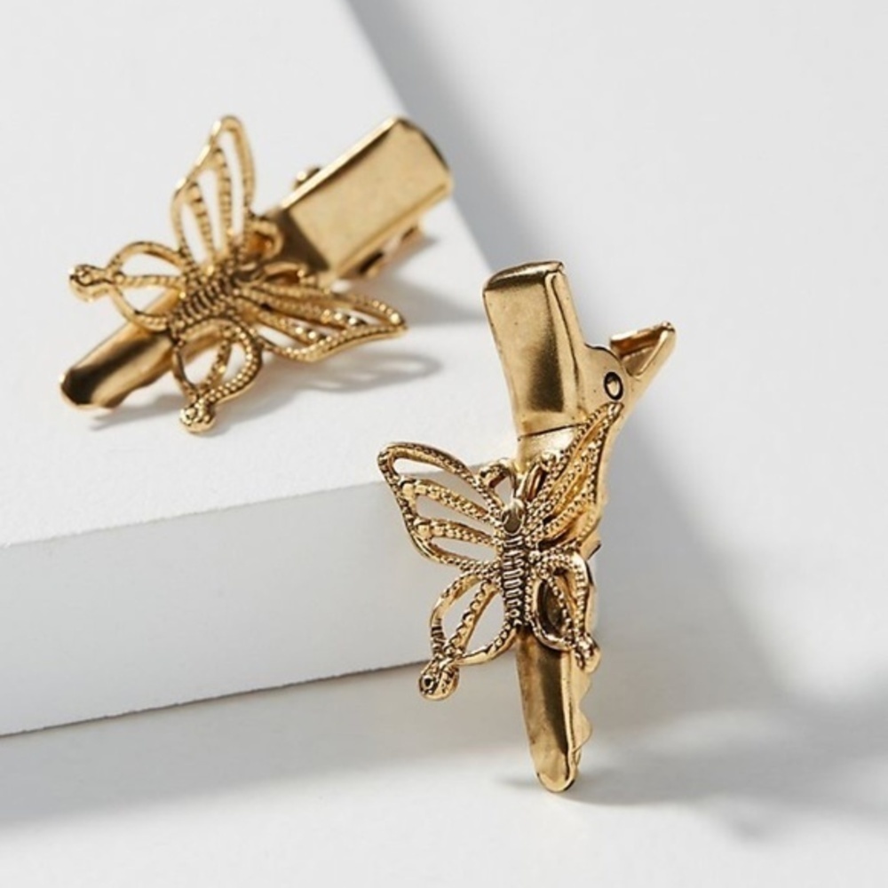 Anthropologie Dauphines NY Butterfly Barrette Set